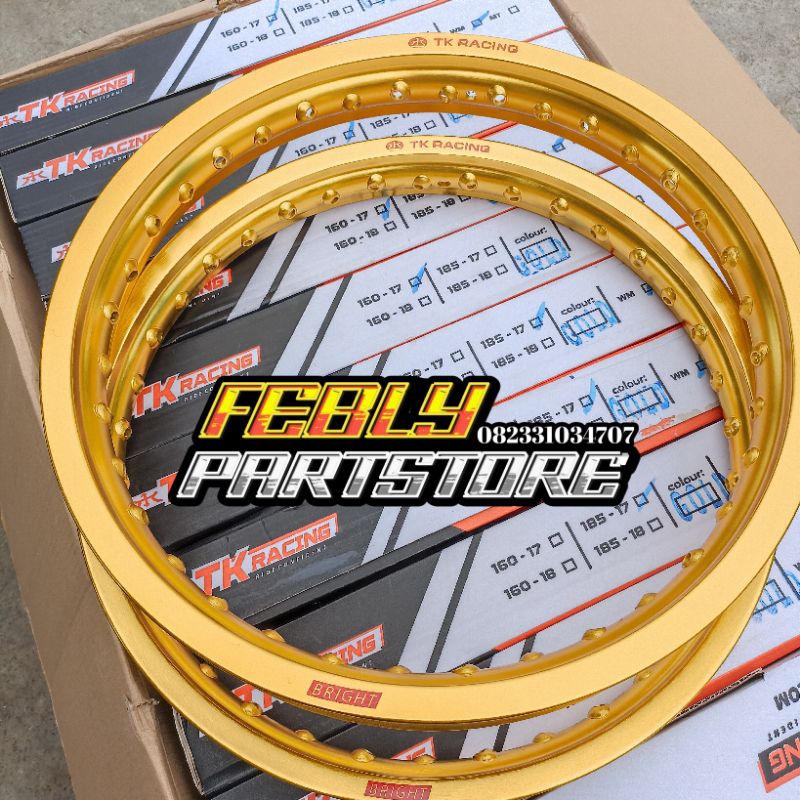 VELG TK RACING GOLD 160 185 RING 17 VELG TK RACING BRIGH ORIGINAL VELG TK RACING 160X17 185X17 VELG 