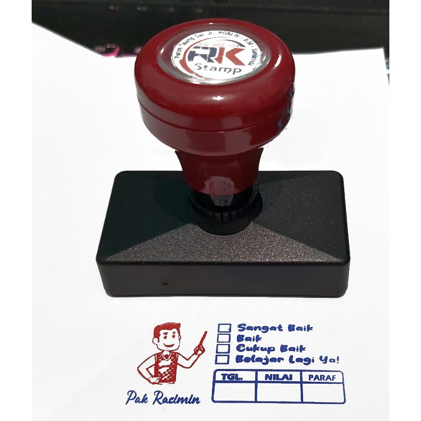

Stempel Nilai Guru Kekinian / Penilaian / Koreksi / Checked / Reward (Bisa Custon nama dan Foto) 1 Warna Ukuran Gagang 27 x 55 mm
