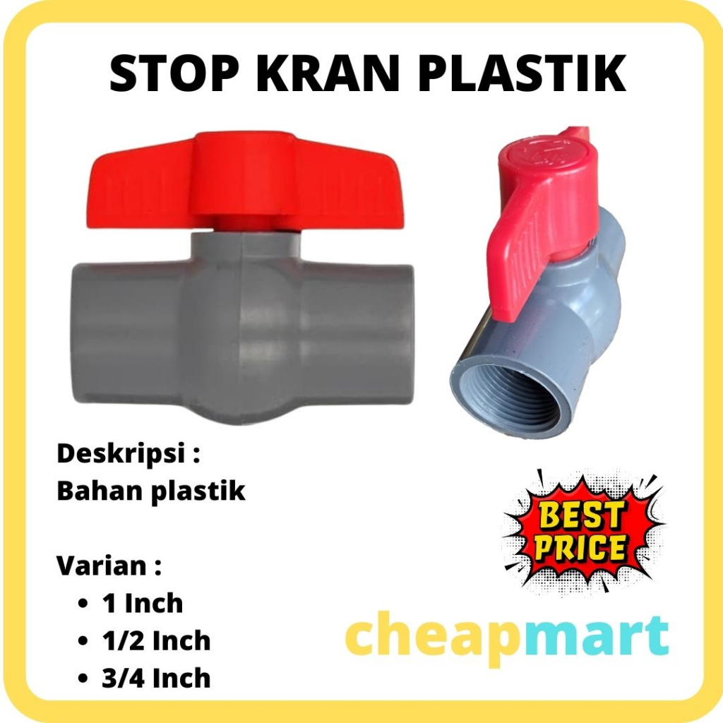 Stop kran polos stop kran plastik kran air STOP KRAN