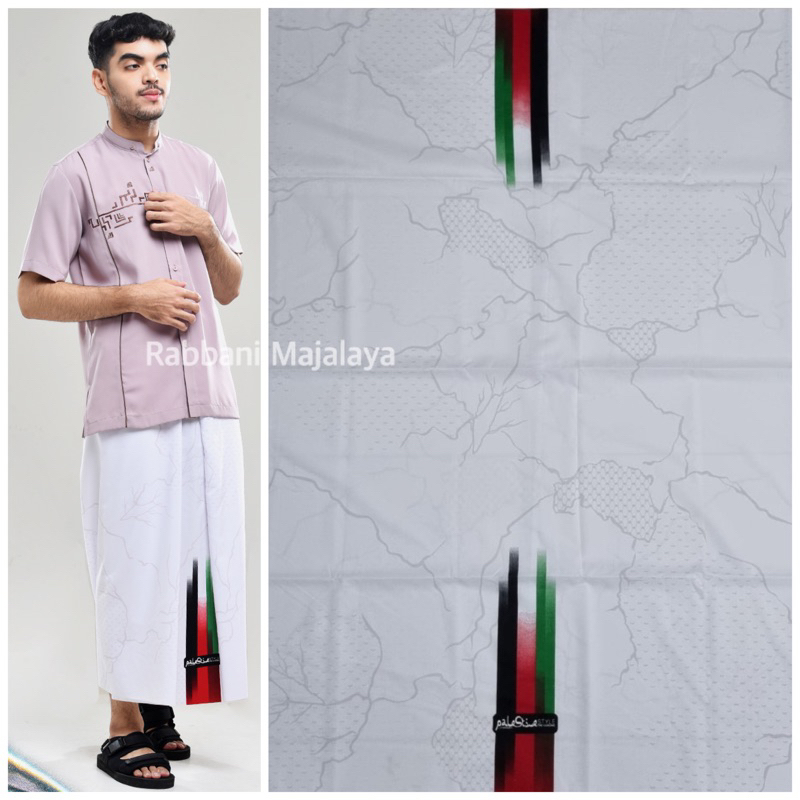 sarung putih rabbani motif cracked - TERLENGKAP SARUNG RABBANI PALESTINE SERIES FLAR, GEOPA, PALI, R