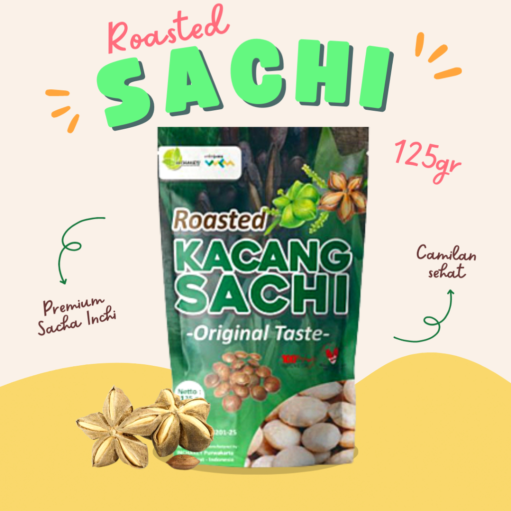 

Biji Sacha Inchi Kacang Sangrai 125gr Roasted Saca Inci Cemilan Diet Sehat Antioksidan Omega 3 6 9