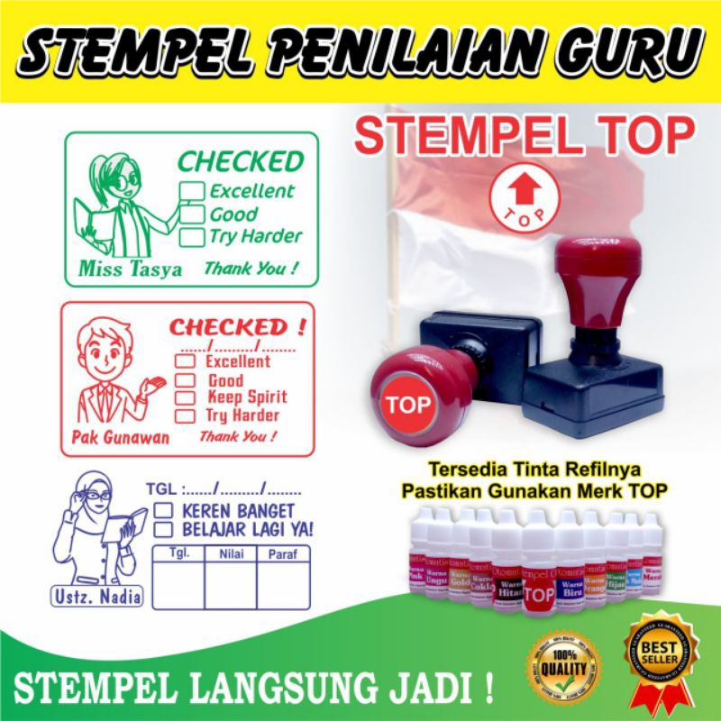 

[Free Custom Foto] Stempel Nilai Guru / Penilaian / Koreksi / Checked