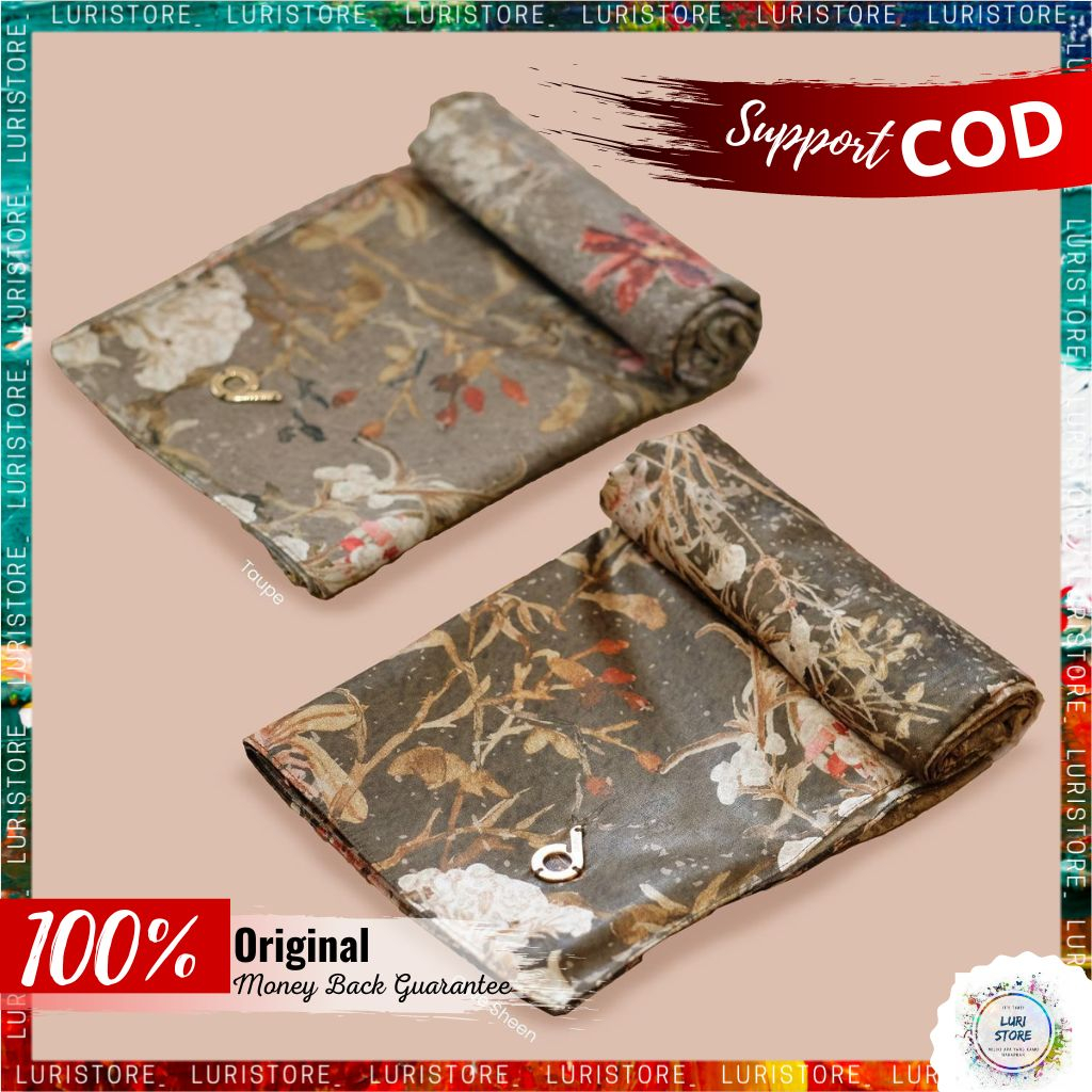 KERUDUNG DEENAY ORI FLEUR SERIES Hijab Jilbab Segi Empat Segiempat Voal Motif Terbaru
