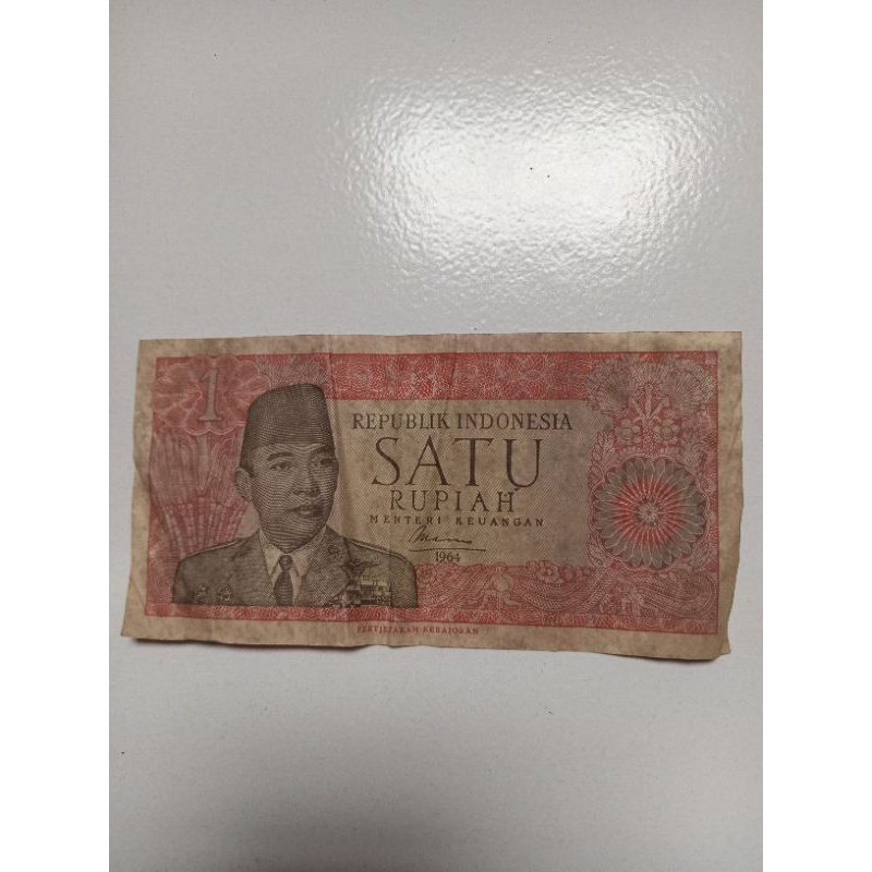 uang kuno 1 rupiah Soekarno tahun 1964