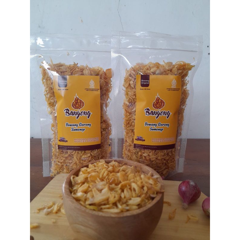 

Bawang Goreng Murni Sumenep Banyong 100 Gram