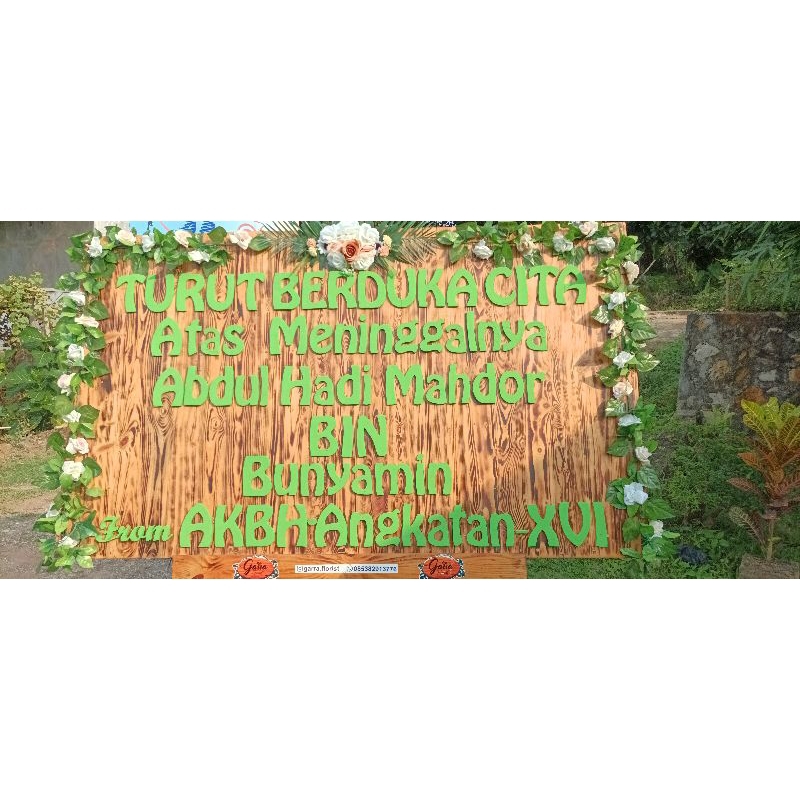 Sewa Papan Bunga Rustic