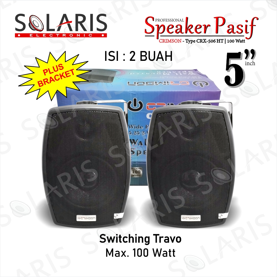 SPEAKER 5 Inch Pasif SWITCHING TRAVO Crimson CRX-506 HT Plus BRACKET