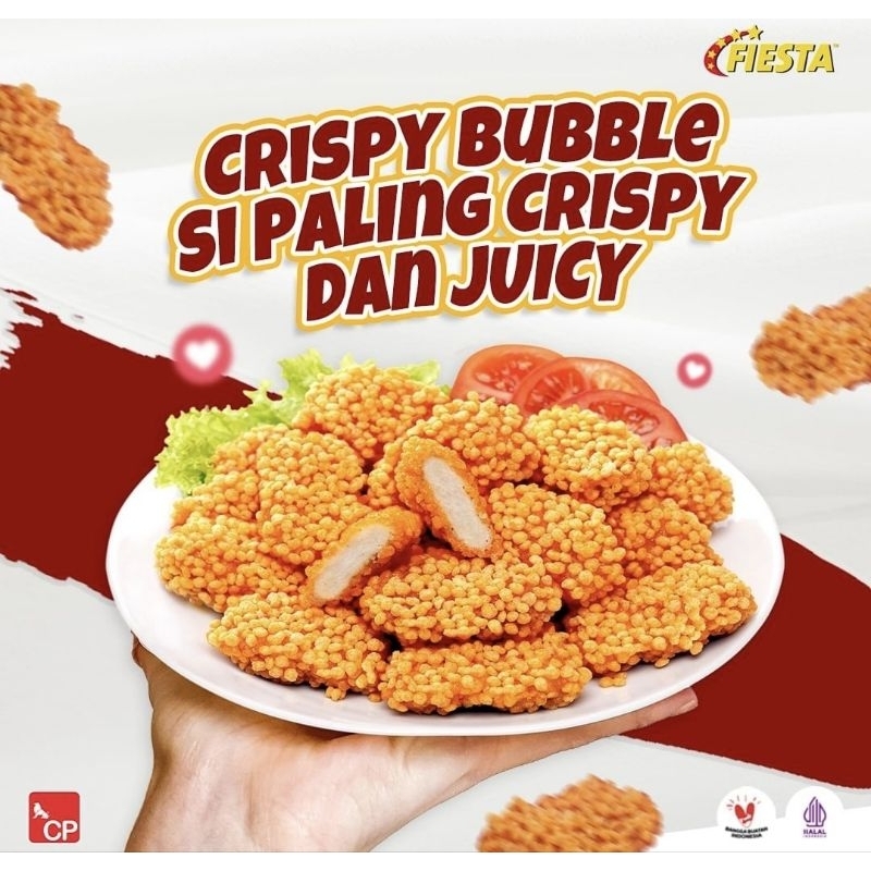 

fiesta nugget crispy bubble / nugget viral / fiesta nugget crispy bubble / nugget crispy / nugget crispy&juicy / nuget ayam crispy