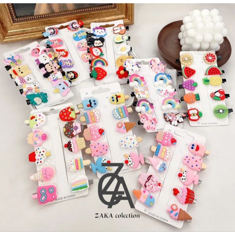 10pcs jepit rambut Korea jepit rambut anak karakter lucu