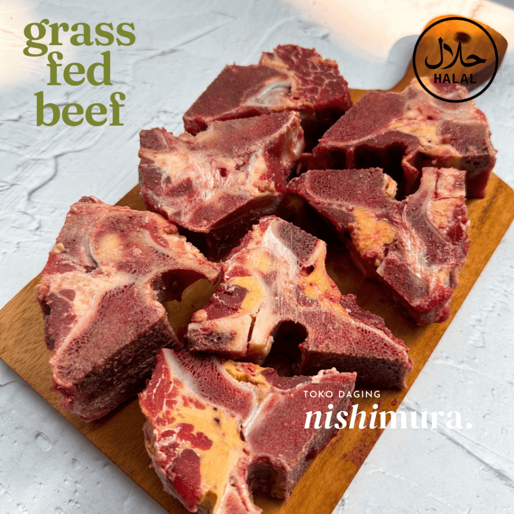 

Grass Fed Beef Bone Broth Tulang Kaldu Sapi - No Hormones No Antibiotics Halal - Grassfed Bones Nishimura Nishimurashop