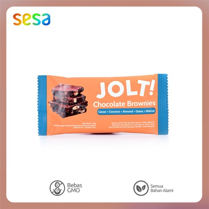 

Jolt ! Chocolate Brownies Protein Bar 40 g (Snack Sehat)