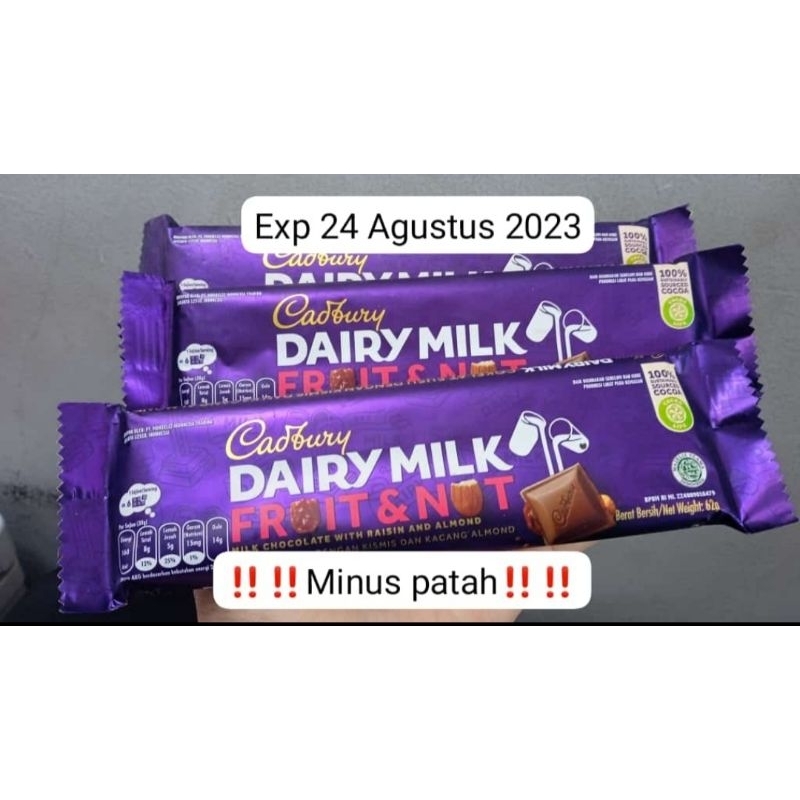 

cadbury dairy milk fruit and nut (fruit&nut) 62 gr