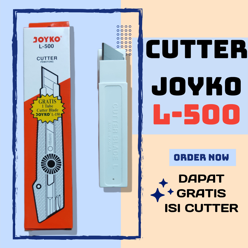 

Cutter JOYKO L-500 Dan Gratis Isi Cutter 1 Tube (Isi 5 Pisau)