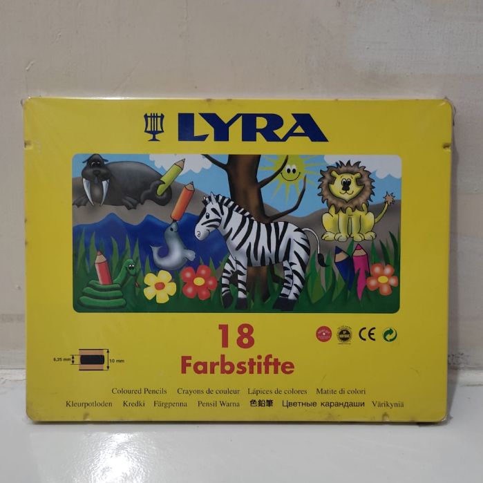 

PENSIL WARNA, PULAS SUPER FERBY UNLACQUERED METAL BOX 18 WARNA LYRA