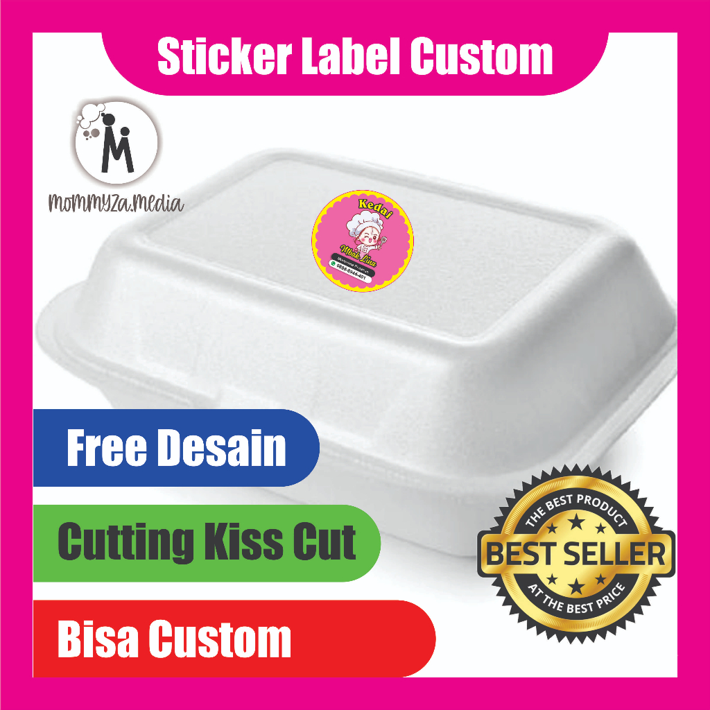 

Stiker/Sticker Chromo/Cetak Stiker/Stiker Label/ Stiker Label Makanan Bentuk Bulat