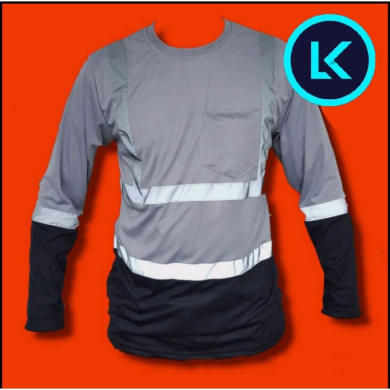 Kaos safety proyek kombinasi scotlight cotton