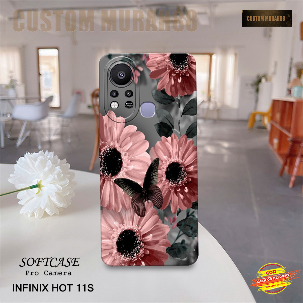Case Infinix Hot 11S Terbaru - Fashion Case BUNGA - Casing Hp Infinix Hot 11S - Softcase Pro Camera Infinix Hot 11S - Mika Hp - Silikon Hp - Kondom Hp - Hardcase - Kesing HP Infinix Hot 11S - Aksesoris Handphone &amp;