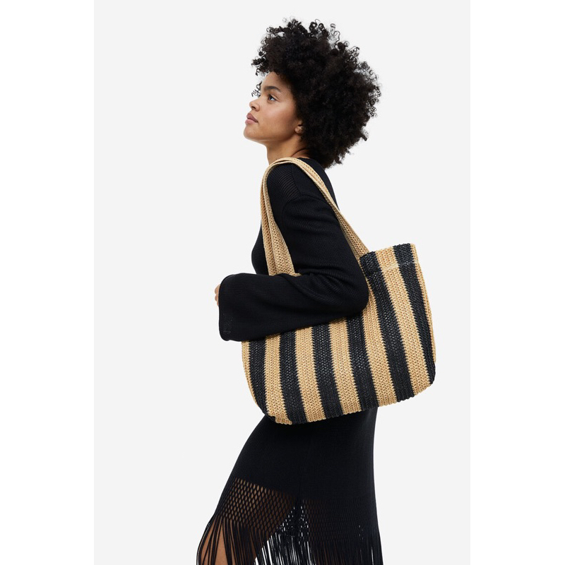 tas rajut HnM original tas tote bag HnM original