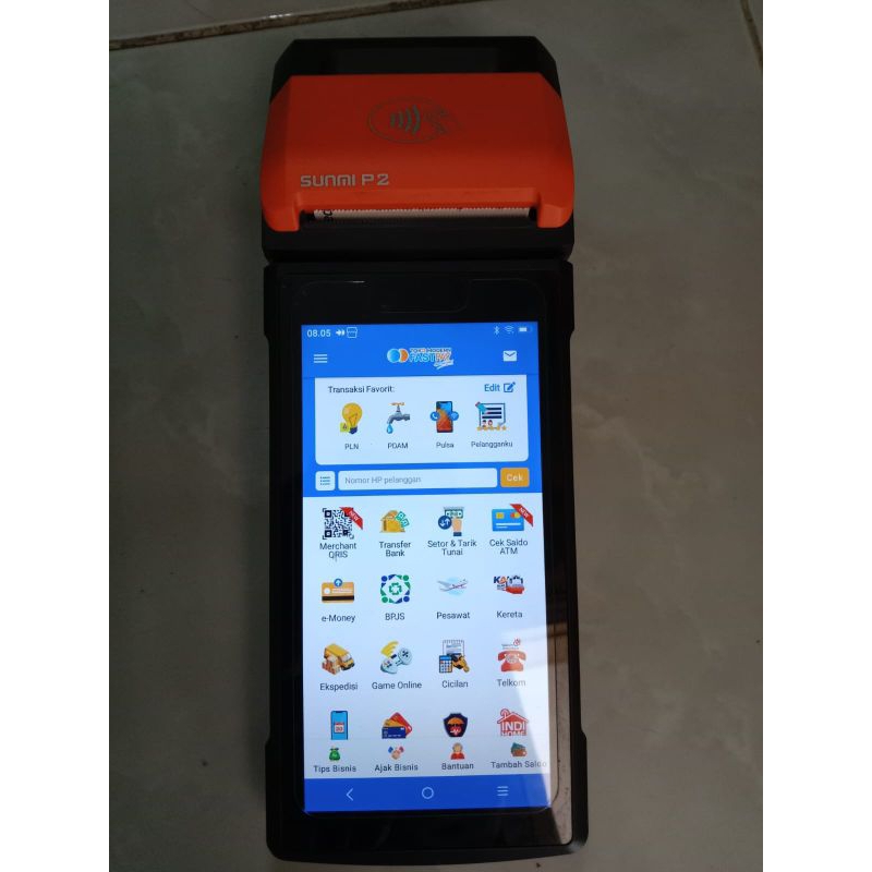 Mesin EDC murah Sunmi P2 4G LTE