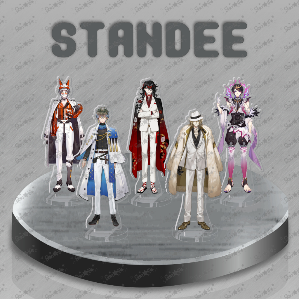 Standee Luxiem Nijisanji EN Akrilik UV & Set Stickers | Acrylic Stand Action Figure | Ike Eveland, V