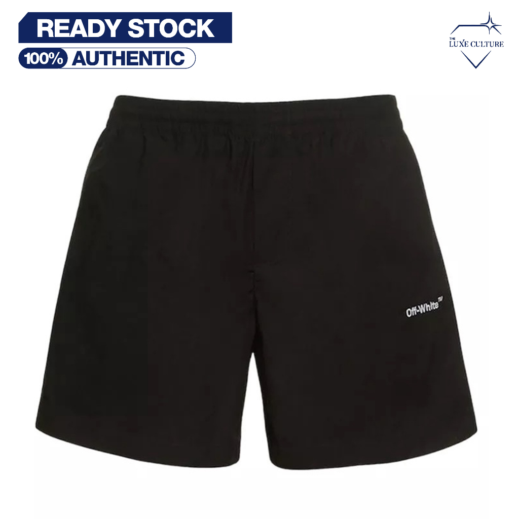 Off White Diagonal Arrow Black Shorts / Celana Pendek Branded Original