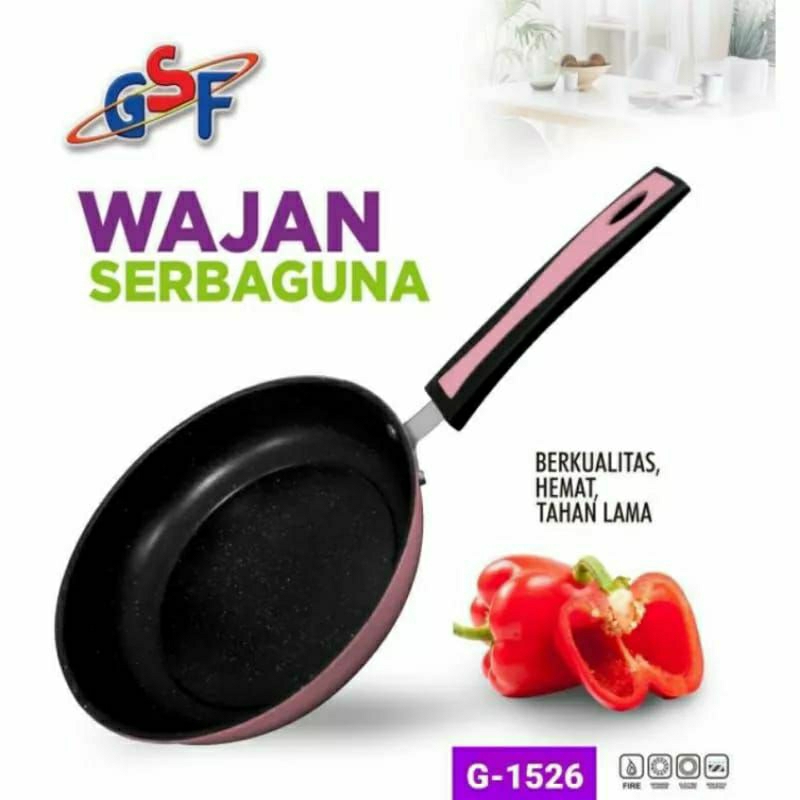 NEW FRYPAN TEFLON GSF ANTI LENGKET WAJAN SERBAGUNA UK 20 CM 22 CM 26 CM
