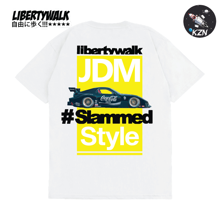 Tshirt Baju Kaos Mobil LBWK JDM Style FD RX-7 Slammed Liberty and Walk