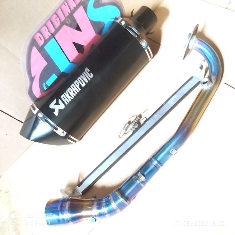 Knalpot Akrapovic nmax 155 pcx 160 vario 160 adv 160 suara bass bulat