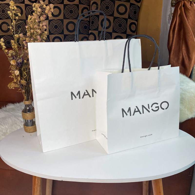 

Paper Bag Mango Original Store Shopping Bag Mall Paperbag Fashion Ori