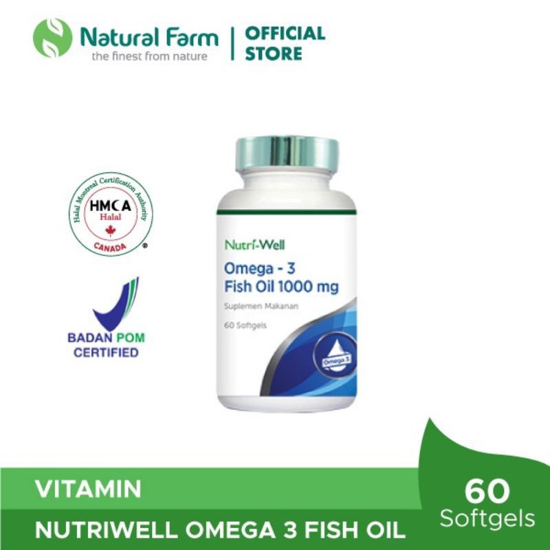 Nutriwell Omega 3 Fish Oil 1000 Mg - Suplemen Makanan 60 Softgels