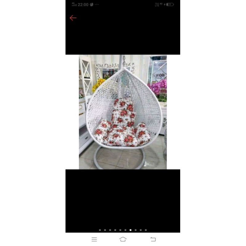 kursi ayunan rotan sintetis