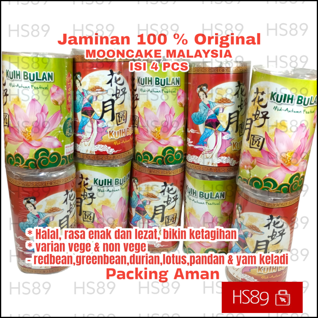 MOONCAKE MALAYSIA - KUE BULAN MALAYSIA ISI 4 PCS - MOONCAKE IMPORT - KUE BULAN IMPORT