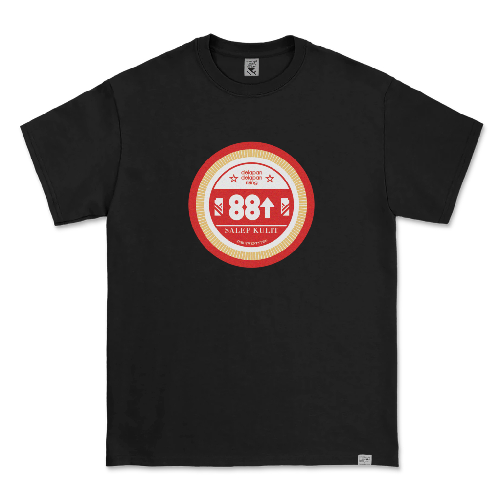 Kaos Distro Parodi Zerotwentytwo T-Shirt Salep 88 Rising Black | Baju Pria Parody Plesetan Lucu Rich