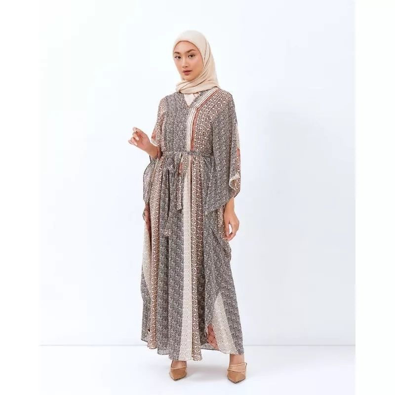 KAFTAN ETNIK CERUTY MOTIF BATIK / BAHAN PREMIUM / BAJU LEBARAN / KAFTAN LEBARAN
