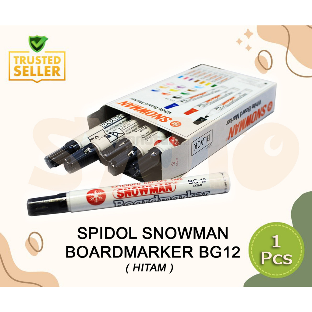 

(1Pcs) SPIDOL SNOWMAN WHITEBOARD / NON PERMANEN / BOARD MARKER PAPAN TULIS BG 12
