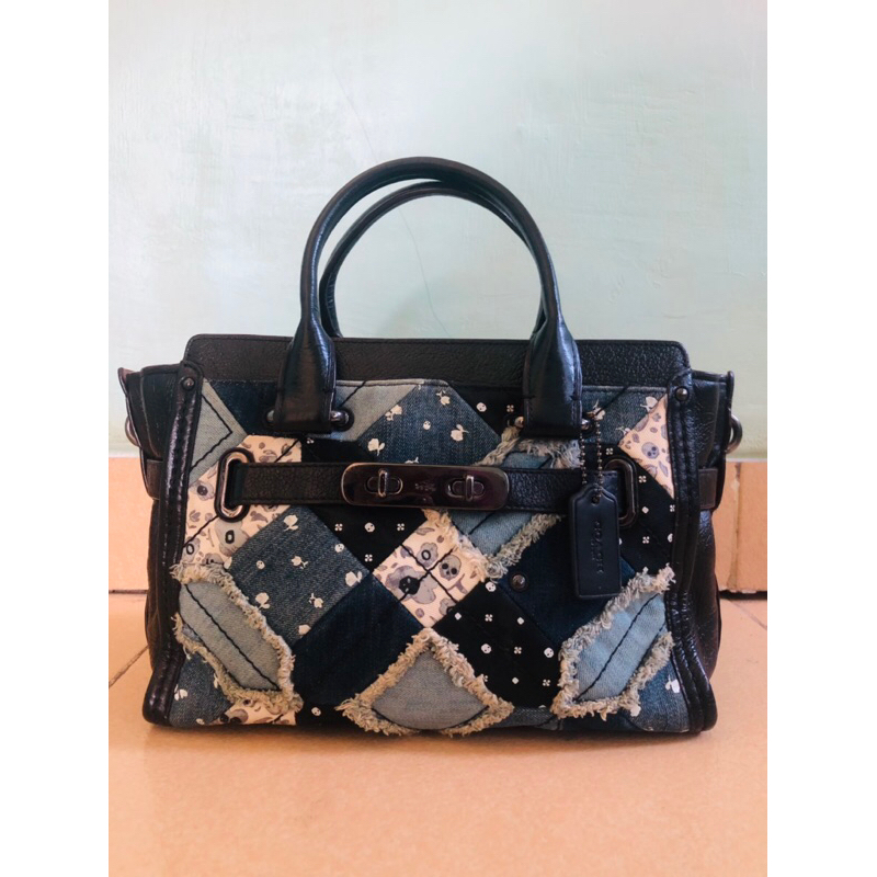 coc swagger patchwork denim