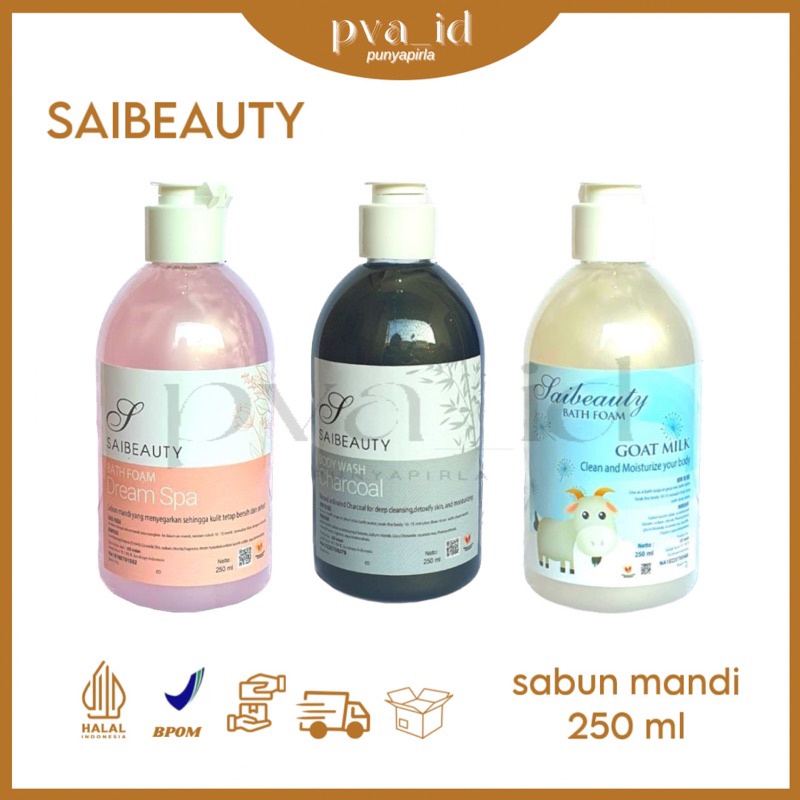PVA. Saibeauty Sabun Mandi Cair Body Wash Busa Mandi Kemasan Botol Fliptop 250ML