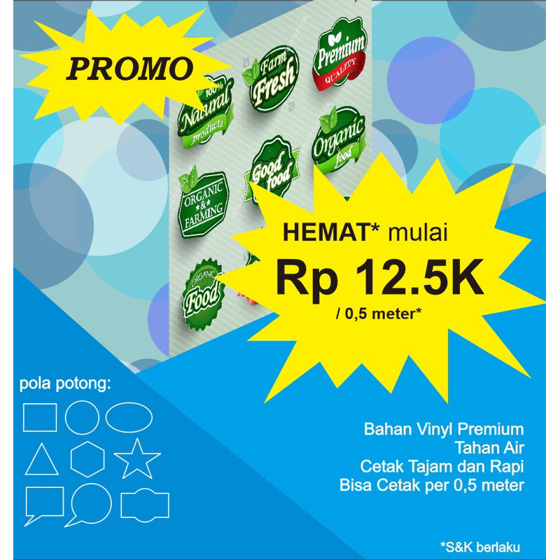 

stiker label makanan minuman produk murah berkualitas Padang Solok Pariaman pekanbaru