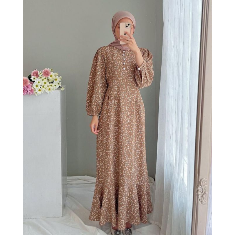 Preloved Adeline Dress Brown By Edmee Outfit