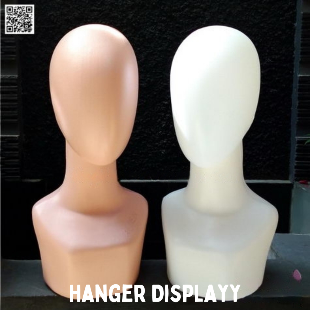 MANEKIN PATUNG KEPALA ALIEN DEWASA / ANAK KULIT / DEWASA KULIT DISPLAY HIJAB PLASTIK PATUNG KEPALA