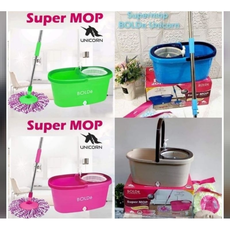 Alat Pel Bolde Supermop UNICORN Tongkat Putar Ember Murah Pel