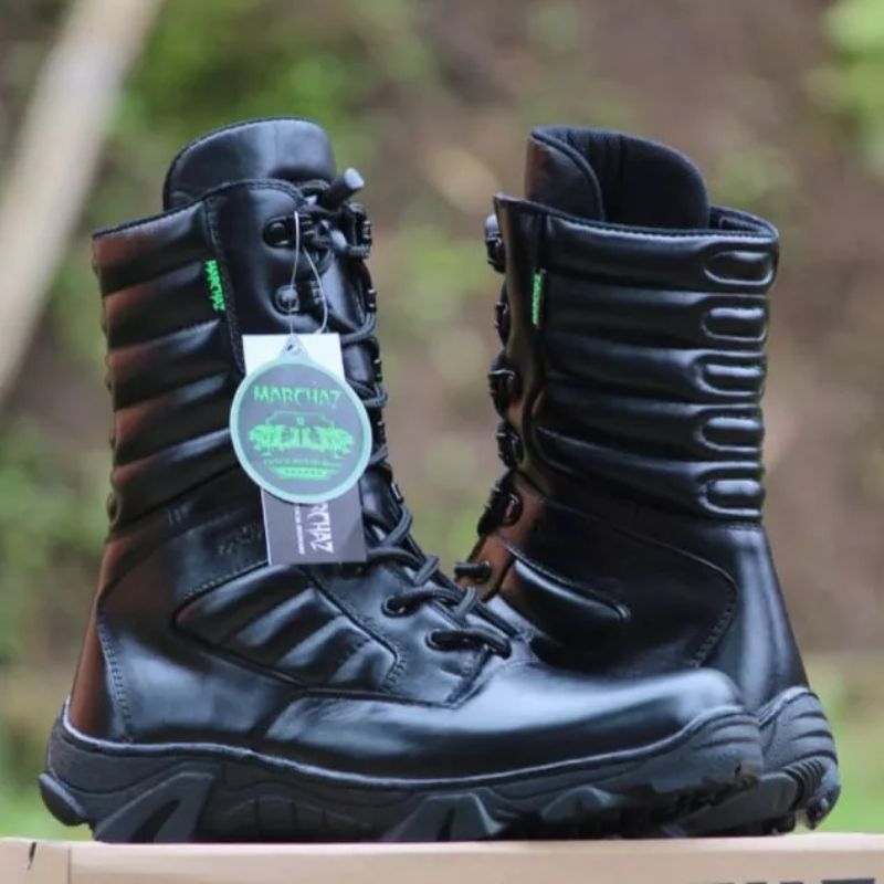 SEPATU PDL PASKHAS TNI POLRI SCURITY KULIT SAPI ASLI MERK MARCHAZ