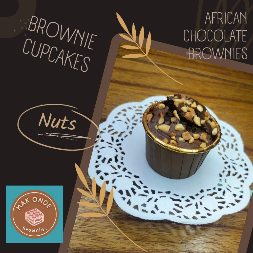 

Brownis Panggang Cup Topping Nuts (isi 4 cup) by Mak onde