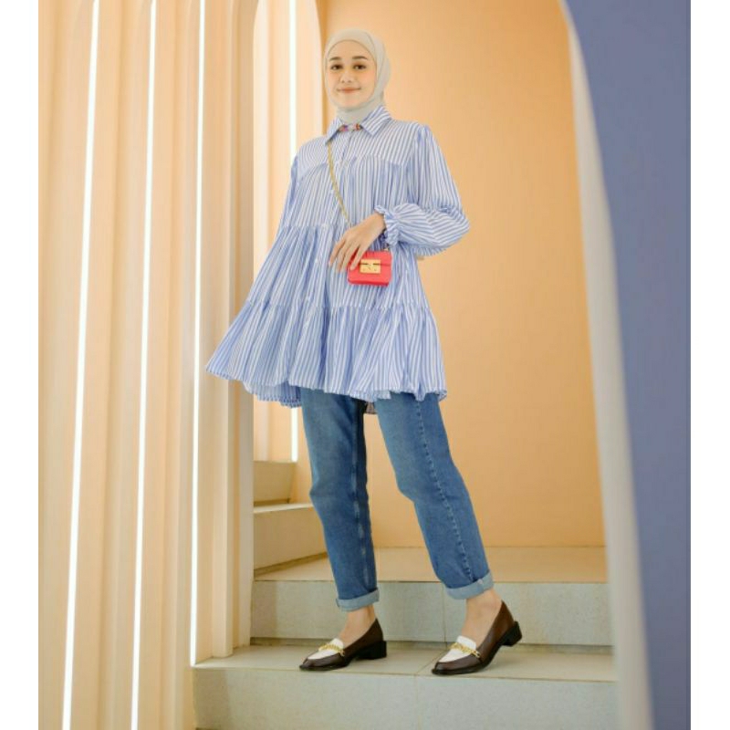 New With Tag Azkia Stripe/Preloved Haidee Orlin/Preloved Tunik/Haideeorlin/Haidee&Orlin/Preloved Ata