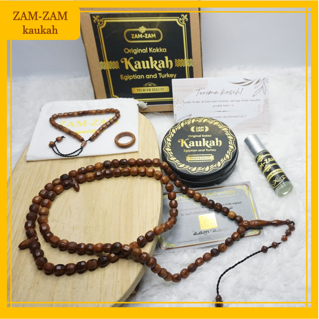 Tasbih Kaukah Diamond Cutting 100% Asli Bersertifikat