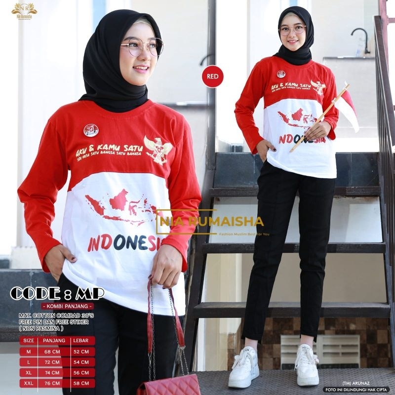 Kaos Lengan Panjang Hut Ri