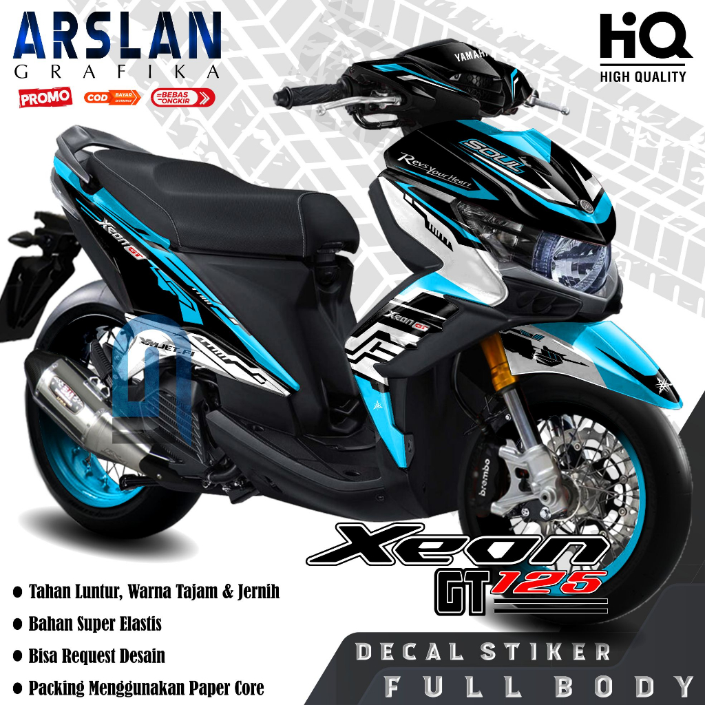 Decal Xeon GT 125 Full Body Stiker Xeon GT 125 Full Body Dekal Xeon GT 125 Full Body Variasi / Desai