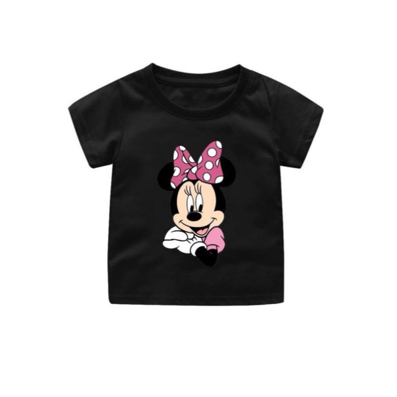 Kaos couple keluarga motif minnie