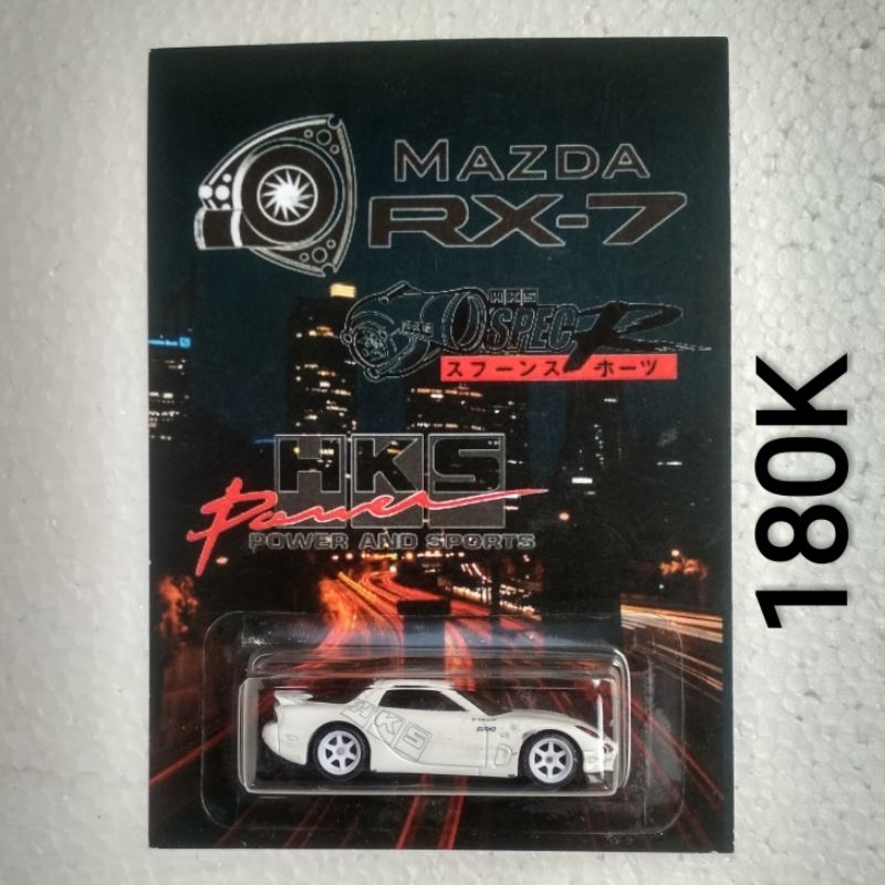 Hot Wheels Mazda RX7 Custom Putih HKS