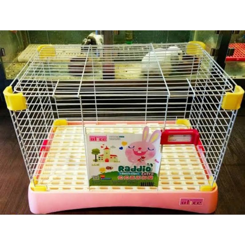 Kandang Kelinci Alice AE48 Radio Extra Rabbit Cage Large Pink